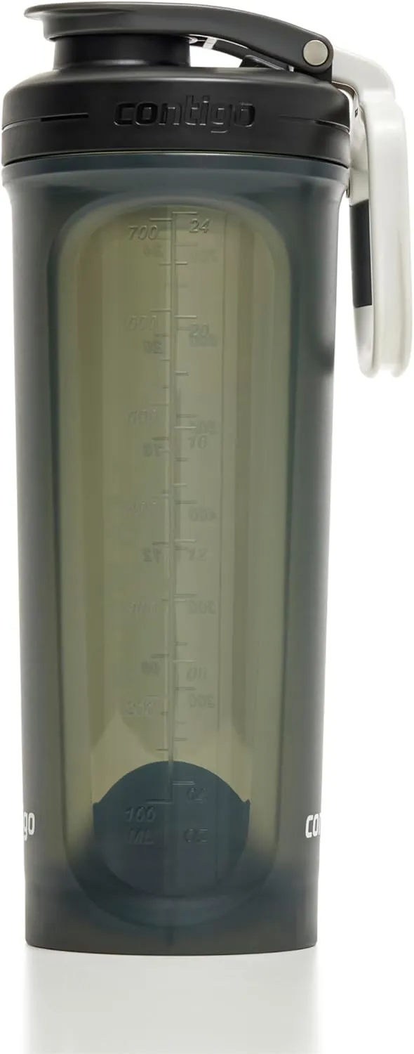Contigo Shake & Go 2.0 Protein Shaker Bottle with Mixer Ball | Large BPA Free Blender | Ideal for Protein Powder, Nutrition Shakes or Smoothies | Leak Proof Sports Bottle | 820 ml