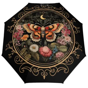 Cottagecore Lunamoth Auto Umbrella with Printed Pattern Outside ZYS03-8K