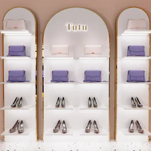 CR056 Luxury Handbag Display Rack Wall Mounted Lighted