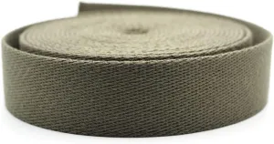 CRAFTMEMORE Heavy Cotton Webbing - Straps for Arts and Crafts, Luxury Bag Strap High Density Webbing (1 Inch x 50 Yards, Olive Drab)