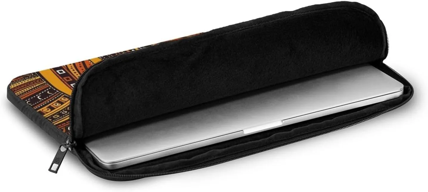 Creative African Culture Laptop Case 17 inch Portable Computer Sleeve Shockproof Fashion Laptop Bag for Women Men Briefcase