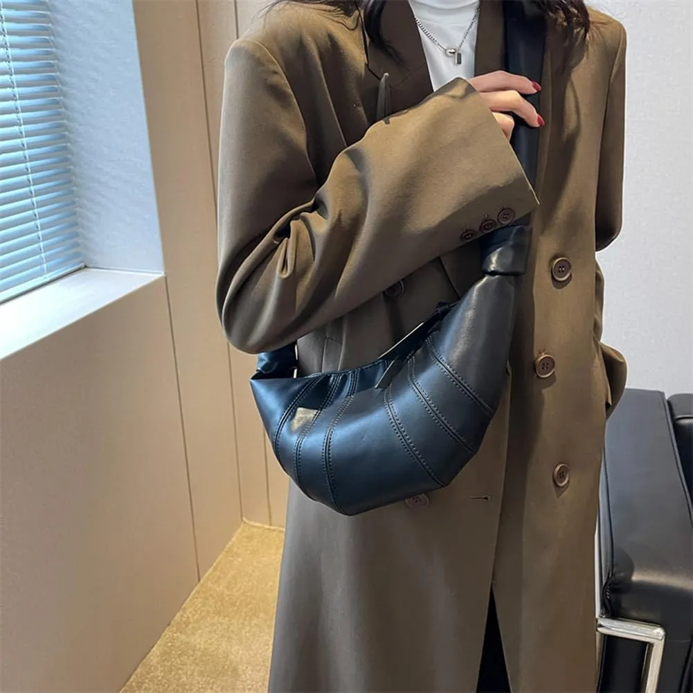 Crescent Crossbody Bag for Women Faux Leather Dumpling Bags Purse Half Moon Shoulder Bag Sling Bag Handbag Satchels