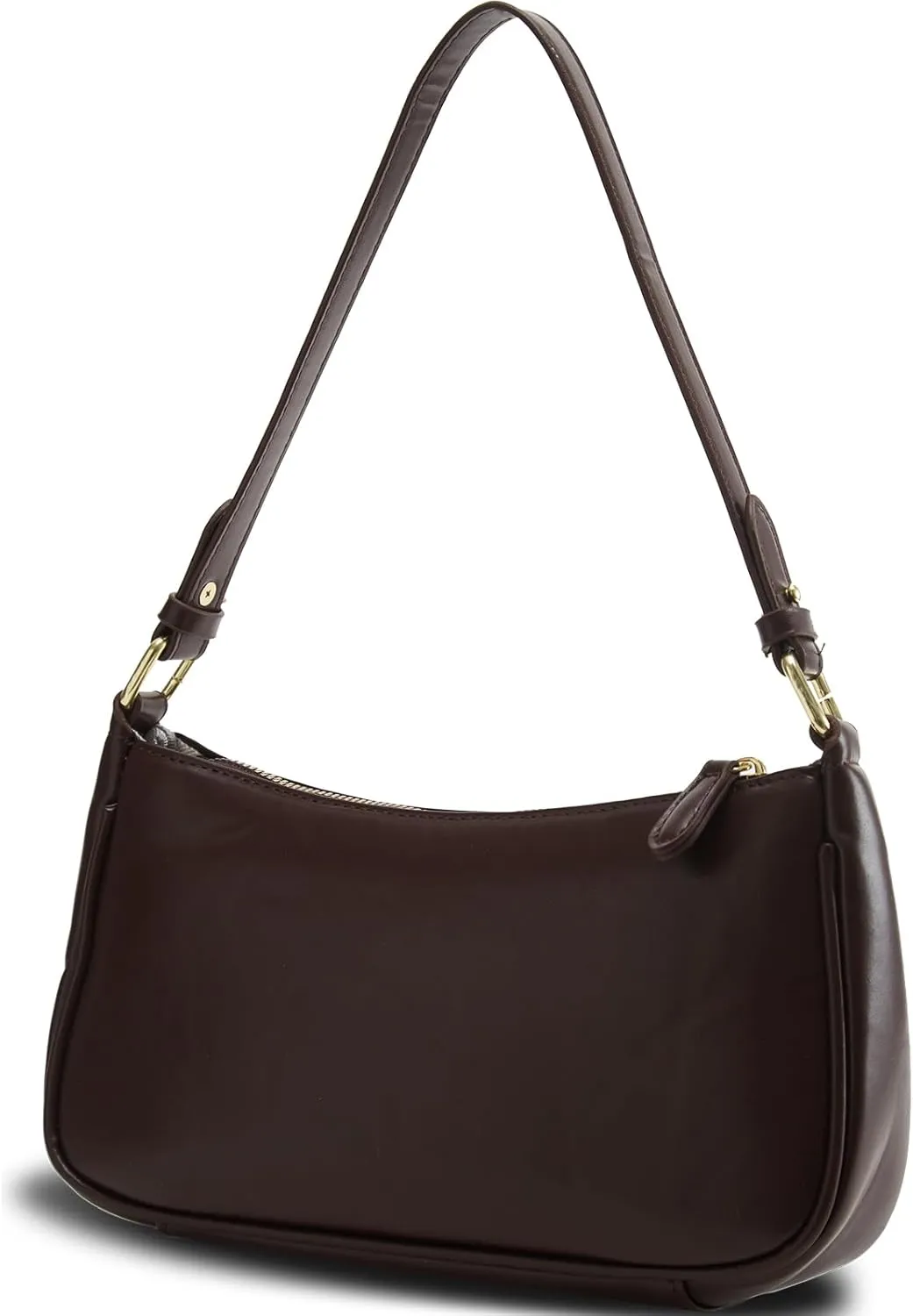 Crescent Shoulder Bag for Women Trendy Tote Handbag Purse Vegan Leather Clutch Handbag with 2 Removable Straps