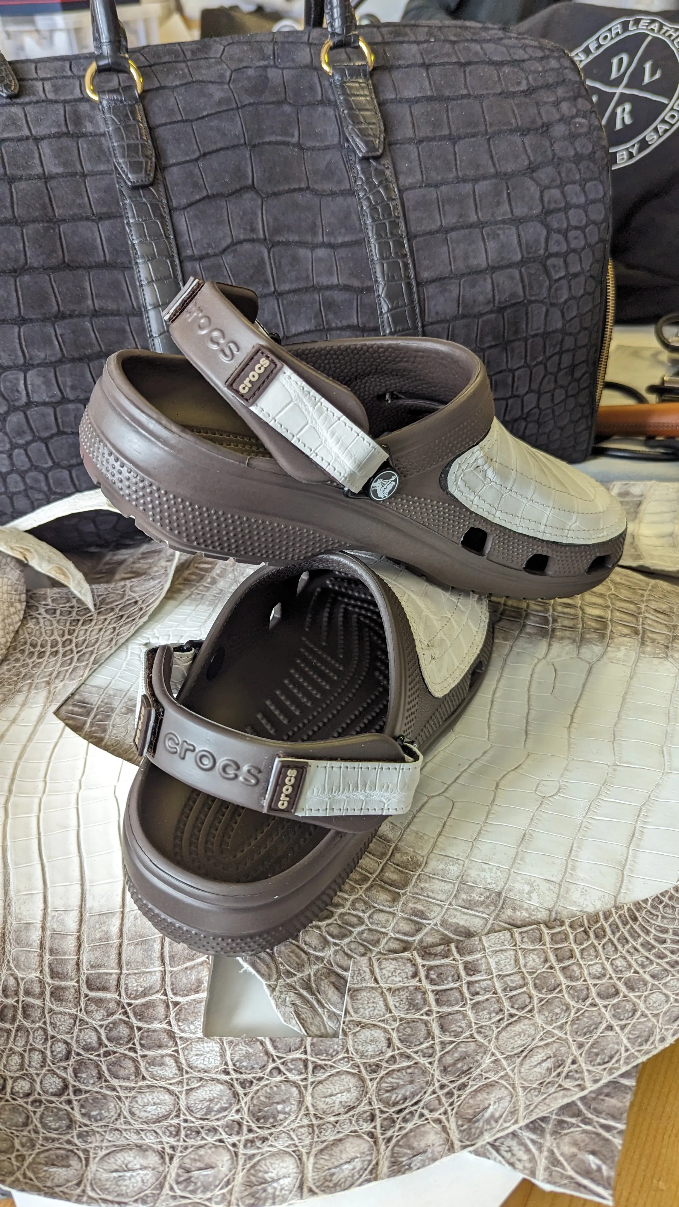 Crocs wrapped in Crocs