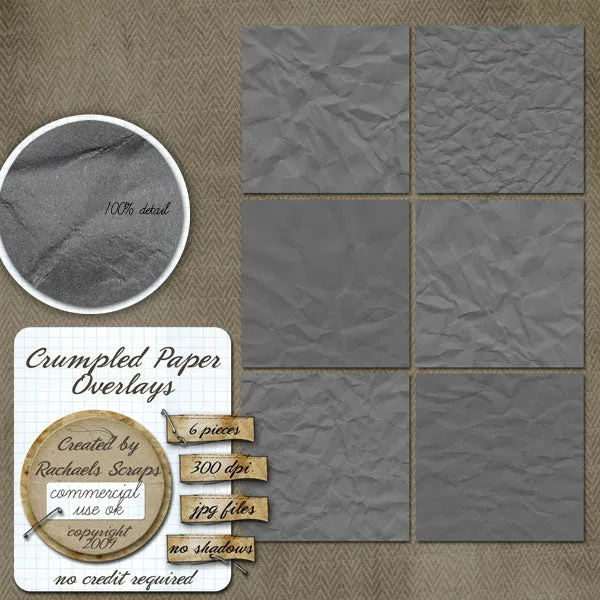 Crumpled Paper Overlays