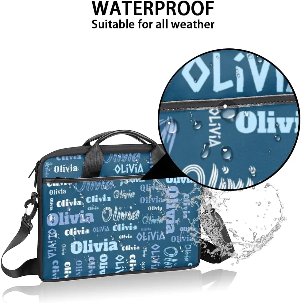 Custom Laptop Bag 15 Inch with Name Personalized Laptop Shoulder Bag Case Briefcases for Women Men Gifts