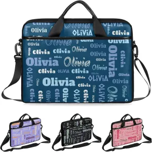 Custom Laptop Bag 15 Inch with Name Personalized Laptop Shoulder Bag Case Briefcases for Women Men Gifts