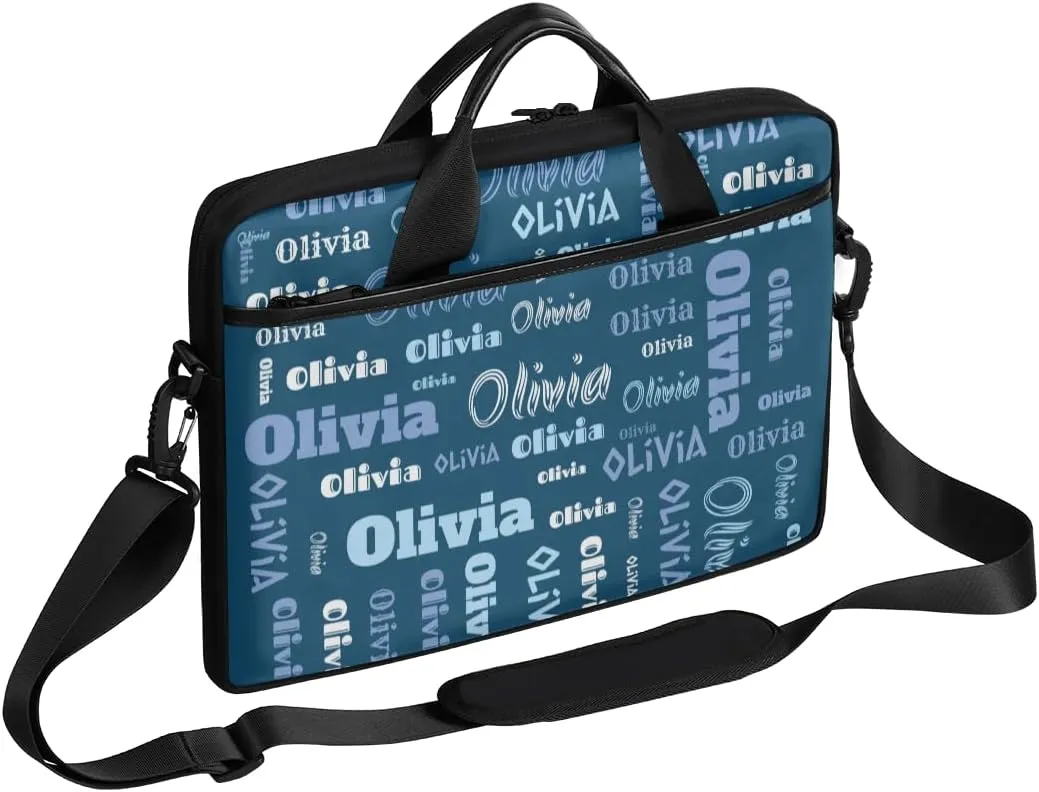 Custom Laptop Bag 15 Inch with Name Personalized Laptop Shoulder Bag Case Briefcases for Women Men Gifts