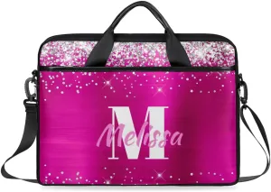 Custom Laptop Bag 15 Inch with Name Personalized Laptop Shoulder Bag for Women Men Gifts - Rainbow Dripping