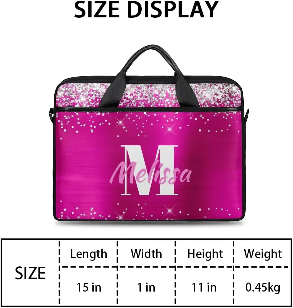 Custom Laptop Bag 15 Inch with Name Personalized Laptop Shoulder Bag for Women Men Gifts - Rainbow Dripping