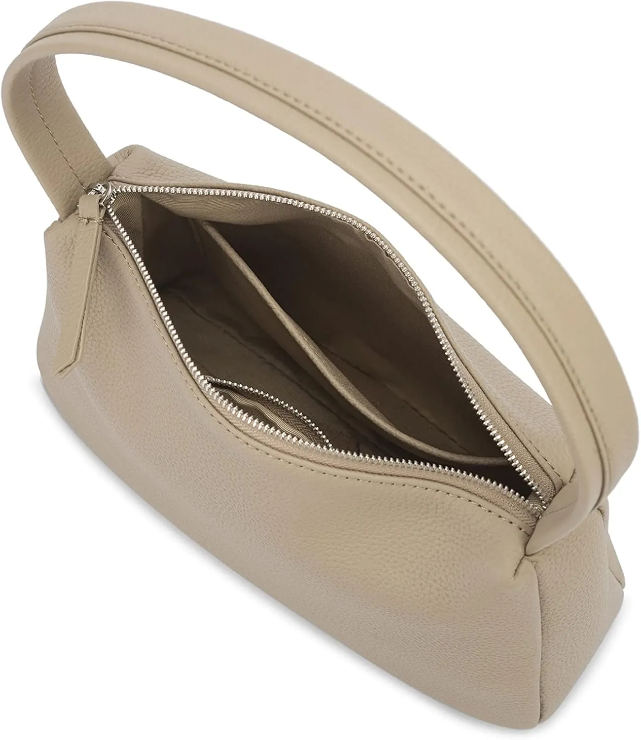 Daiblueland Small Leather Shoulder Bag For Women Premium Top Handle Tote Purse With Zipper Closure