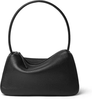 Daiblueland Small Leather Shoulder Bag For Women Premium Top Handle Tote Purse With Zipper Closure