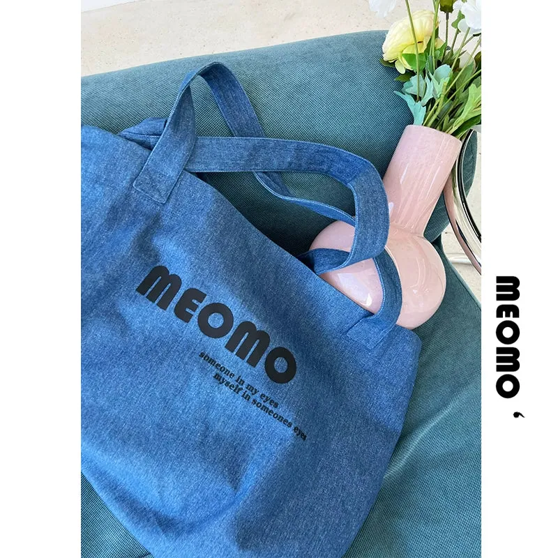 Denim Blue Large Capacity Tote Bag