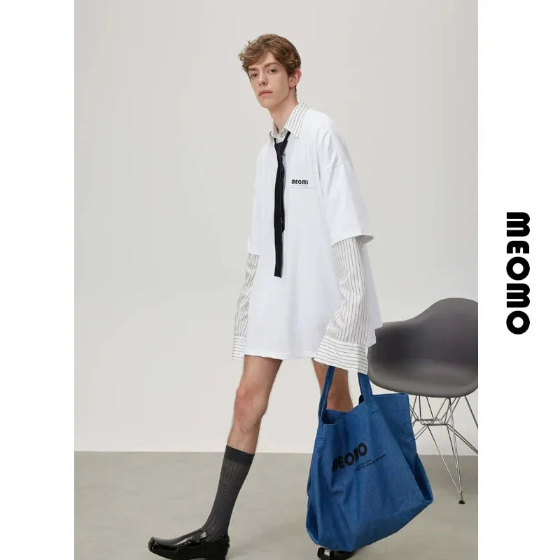 Denim Blue Large Capacity Tote Bag