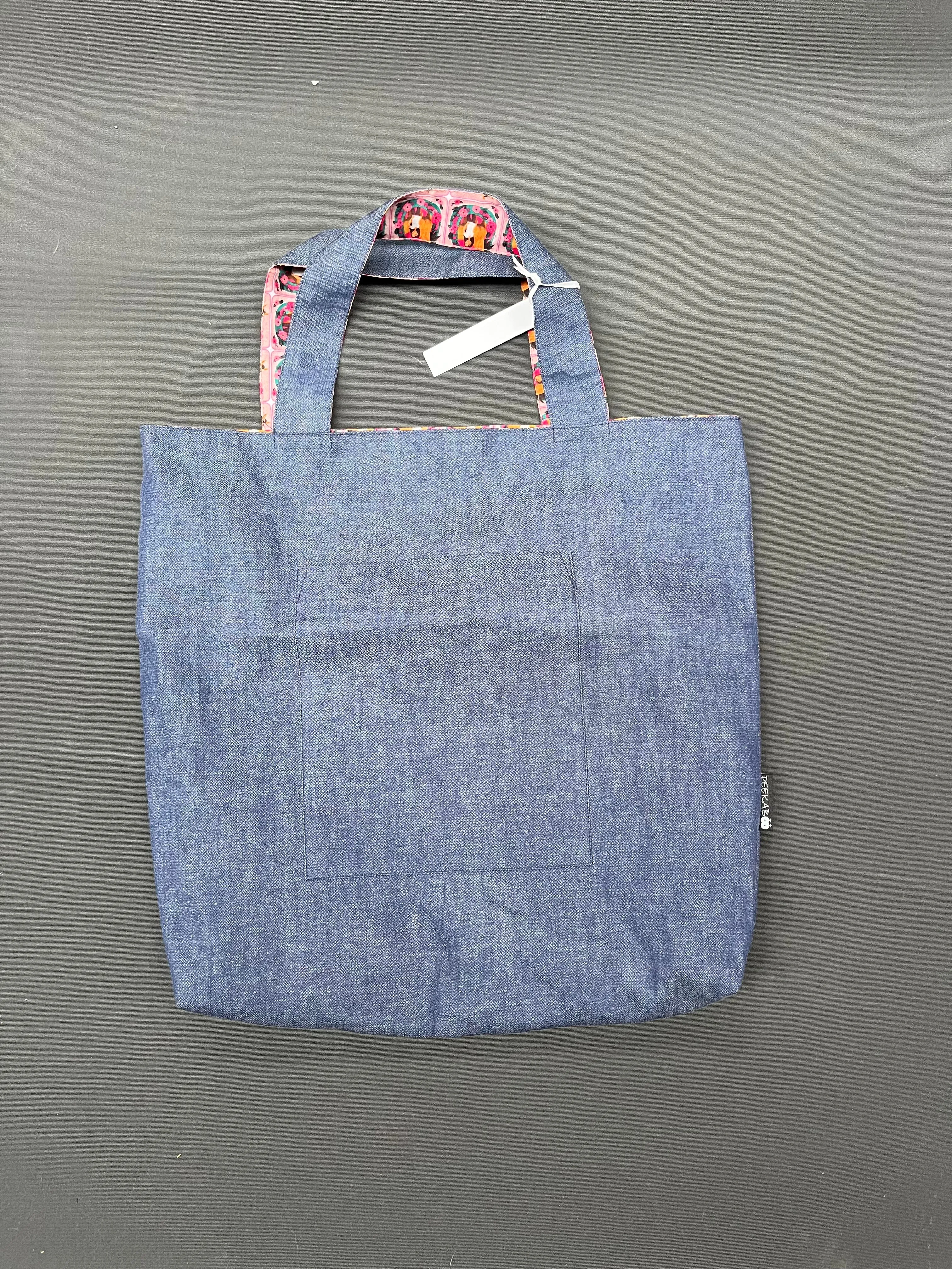 Denim reversible bag