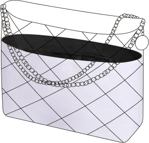 DGAZ Custom Lightweight Purse Organizer Insert for Chanel 22 Bag,Silk and Dupontpaper handbag inner for Luxury Bags(Custom,custom)