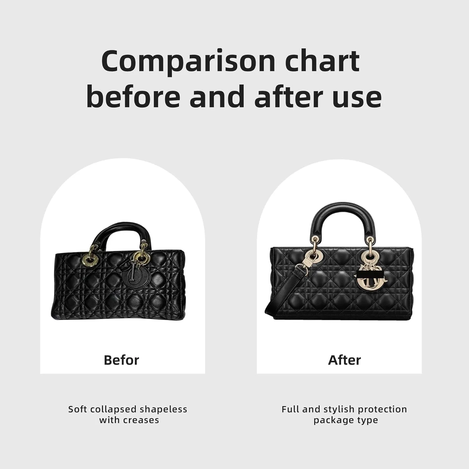 DGAZ Custom Purse Organizer insert For Dior D-joy bags，Silky Smooth Bag Organizer，Luxury Handbag & Tote Shaper（Custom，Custom）