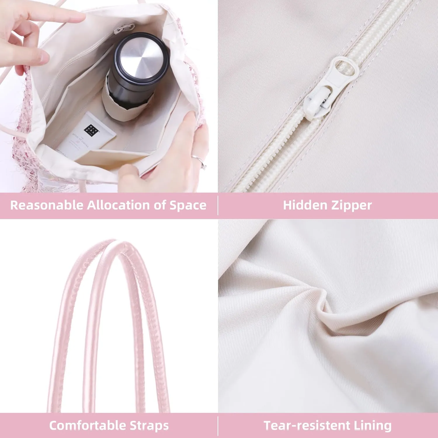 DGAZ Designer Hobo Bags for Women, Large Shoulder Bags, Luxury Tote Bag with Zipper