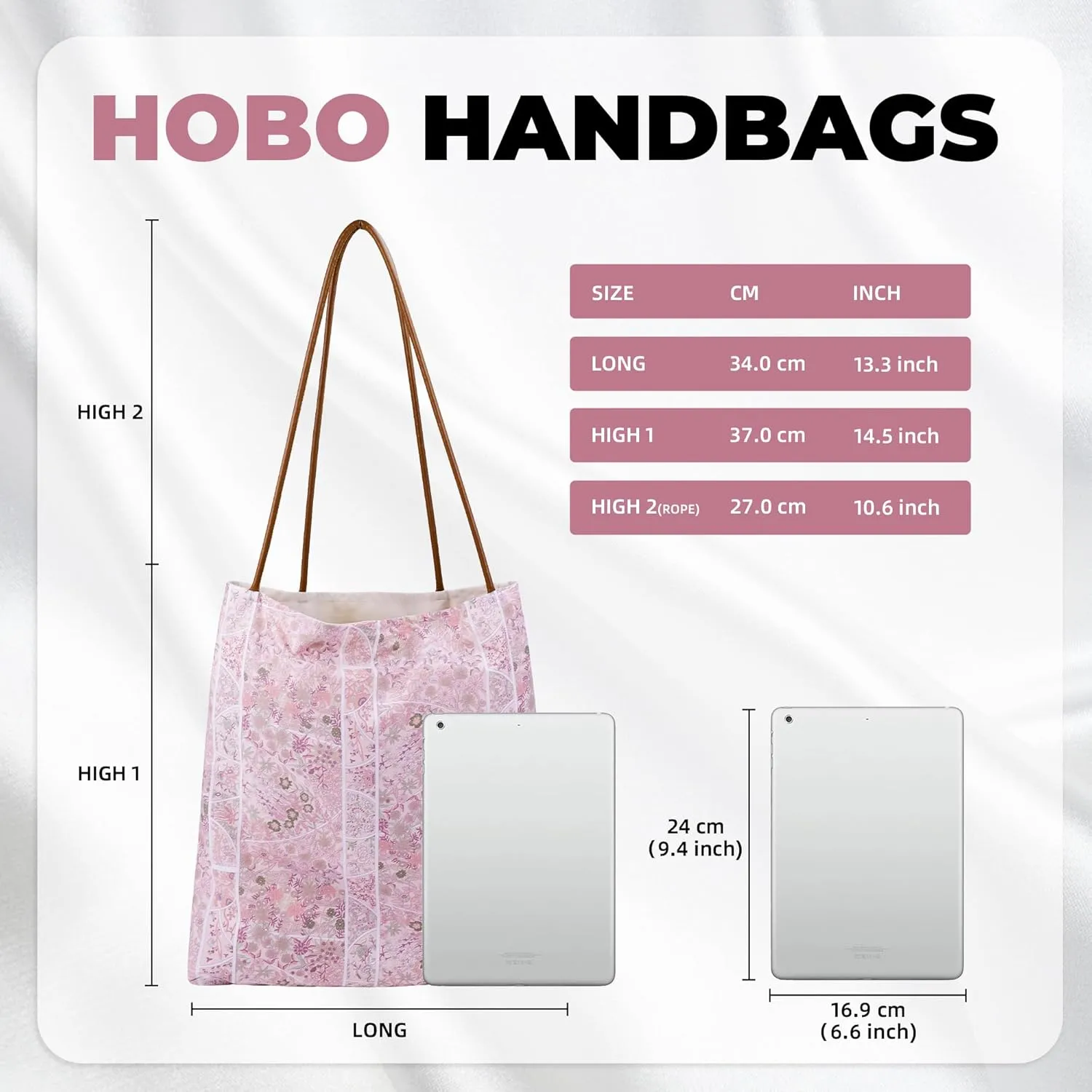 DGAZ Designer Hobo Bags for Women, Luxury Tote Bag with Zipper, Large Shoulder Bags