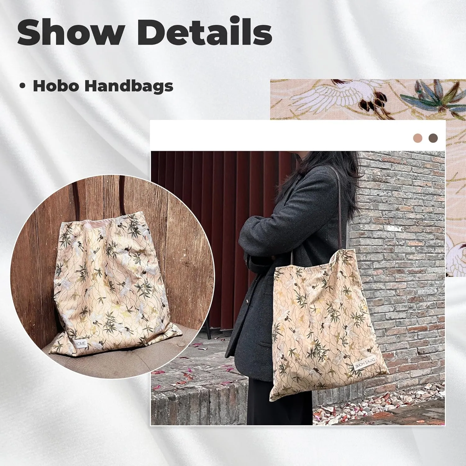 DGAZ Designer Hobo Bags for Women, Luxury Tote Bag with Zipper, Large Shoulder Bags