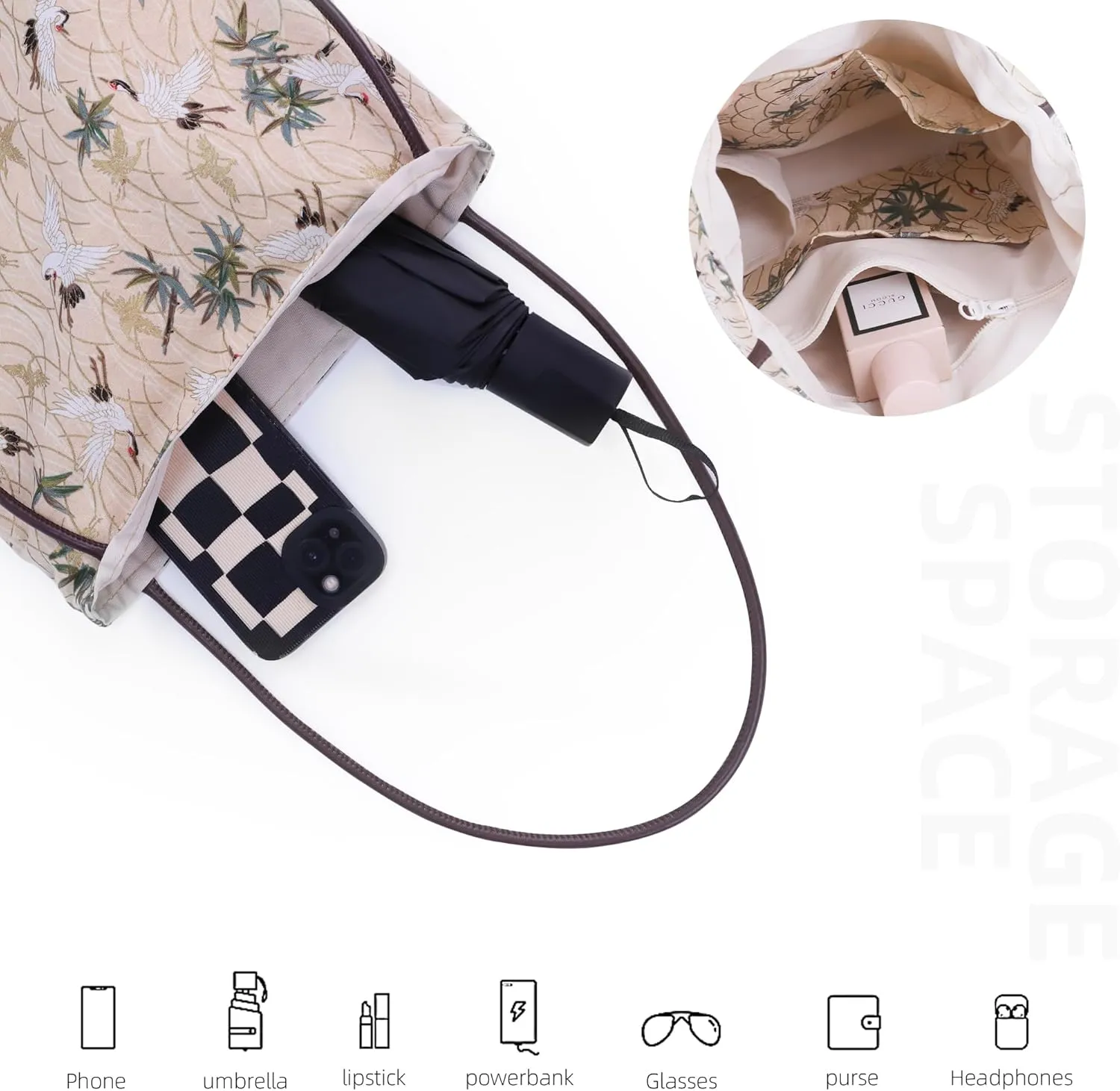 DGAZ Designer Hobo Bags for Women, Luxury Tote Bag with Zipper, Large Shoulder Bags