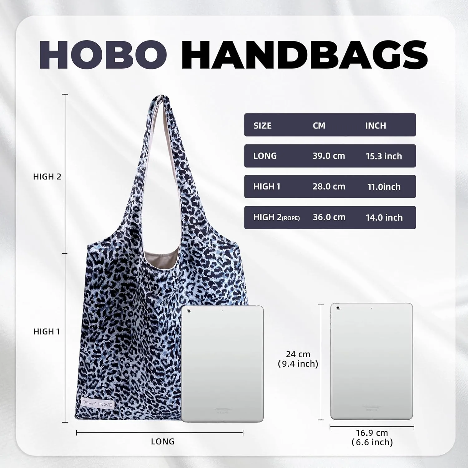 DGAZ Designer Shoulder Bags for Women, Luxury Tote Bag with Zipper, Large Shoulder Hobo Bags