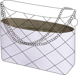 DGAZ Lightweight Purse Organizer Insert for Chanel 22 Bag,Silk and Dupontpaper handbag inner for Luxury Bags(Etoupe grey,M)