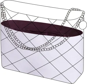 DGAZ Lightweight Purse Organizer Insert for Chanel 22 Bag,Silk and Dupontpaper handbag inner for Luxury Bags(Fuchsia,S)
