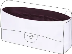 DGAZ Lightweight Purse Organizer Insert for Chanel CF Bag,Silk and Dupontpaper handbag inner for Luxury Bags(Fuchsia,CF medium 25)