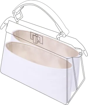 DGAZ Lightweight Purse Organizer Insert for Fendi Peekaboo Bag,silk and DupontPaper handbag inner for Luxury Bags(Craie,Peekaboo M)