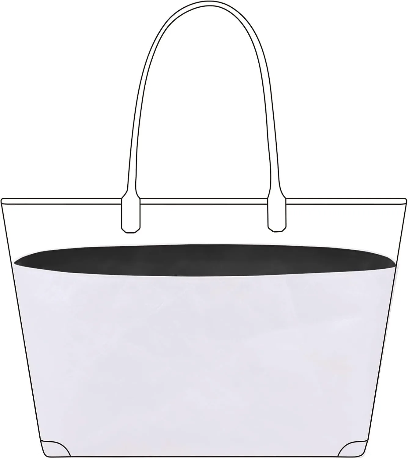 DGAZ Lightweight Purse Organizer Insert for Goyard Anjou/Artois/Saint Louis Bag,silk and DupontPaper handbag inner for Luxury Bags(Black,Saint Louis PM)