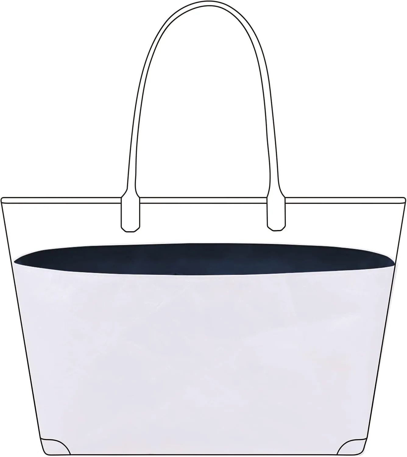 DGAZ Lightweight Purse Organizer Insert for Goyard Anjou/Artois/Saint Louis Bag,silk and DupontPaper handbag inner for Luxury Bags(Blue nuit,Saint Louis GM)