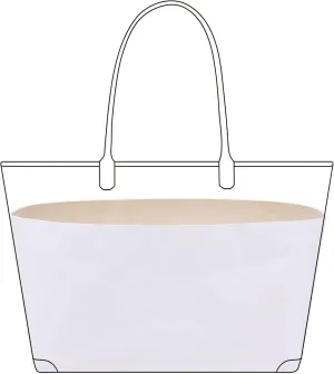 DGAZ Lightweight Purse Organizer Insert for Goyard Anjou/Artois/Saint Louis Bag,silk and DupontPaper handbag inner for Luxury Bags(Craie,Artois MM)