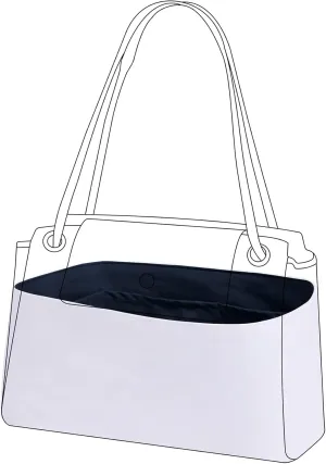 DGAZ Lightweight Purse Organizer Insert for Goyard Rouette Bag,silk and DupontPaper handbag inner for Luxury Bags(Blue nuit,Rouette)