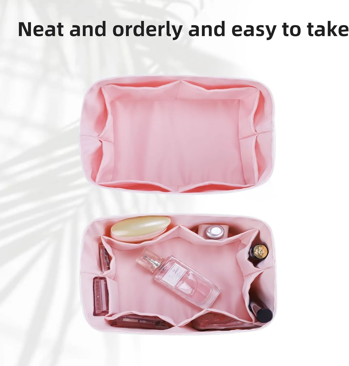 DGAZ Lightweight Purse Organizer Insert for Goyard Rouette Bag,silk and DupontPaper handbag inner for Luxury Bags(Pink,Rouette)