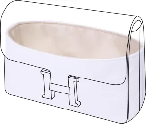 DGAZ Lightweight Purse Organizer Insert for Hermes Constance Bag,Silk and Dupontpaper handbag inner for Luxury Bags(Craie,C24)