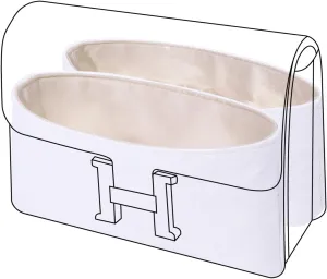 DGAZ Lightweight Purse Organizer Insert for Hermes Constance Bag,Silk and Dupontpaper handbag inner for Luxury Bags(Craie,newC19)