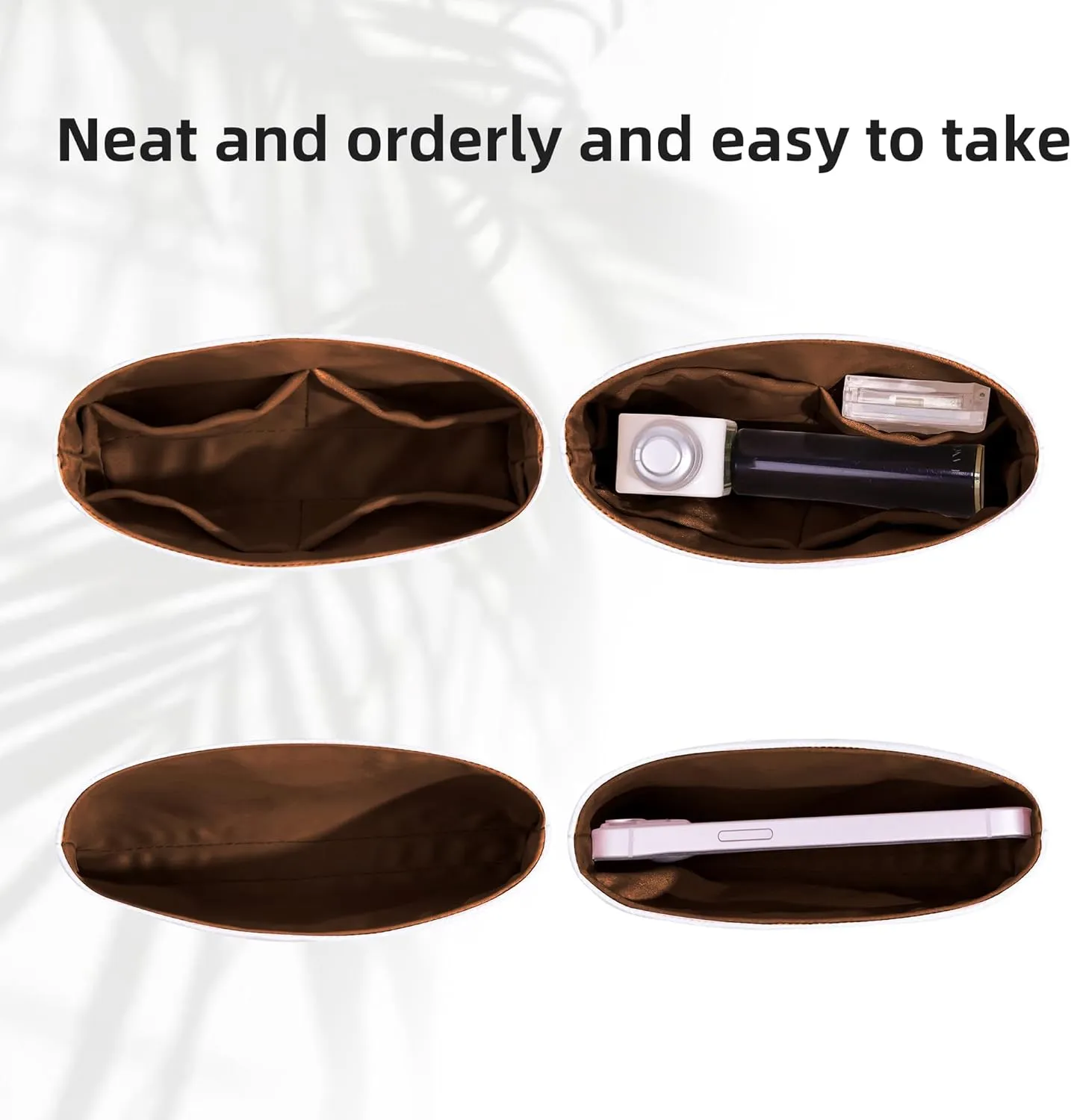 DGAZ Lightweight Purse Organizer Insert for Hermes Constance Bag,Silk and Dupontpaper handbag inner for Luxury Bags(Gold,newC19)