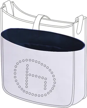 DGAZ Lightweight Purse Organizer Insert for Hermes Evelyne Bag,Silk and Dupontpaper handbag inner for Luxury Bags(Blue nuit,TPM)