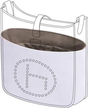 DGAZ Lightweight Purse Organizer Insert for Hermes Evelyne Bag,Silk and Dupontpaper handbag inner for Luxury Bags(Etoupe grey,PM29)
