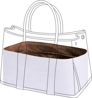DGAZ Lightweight Purse Organizer Insert for Hermes Garden Party Bag,silk and DupontPaper handbag inner for Luxury Bags(Gold,GP36)