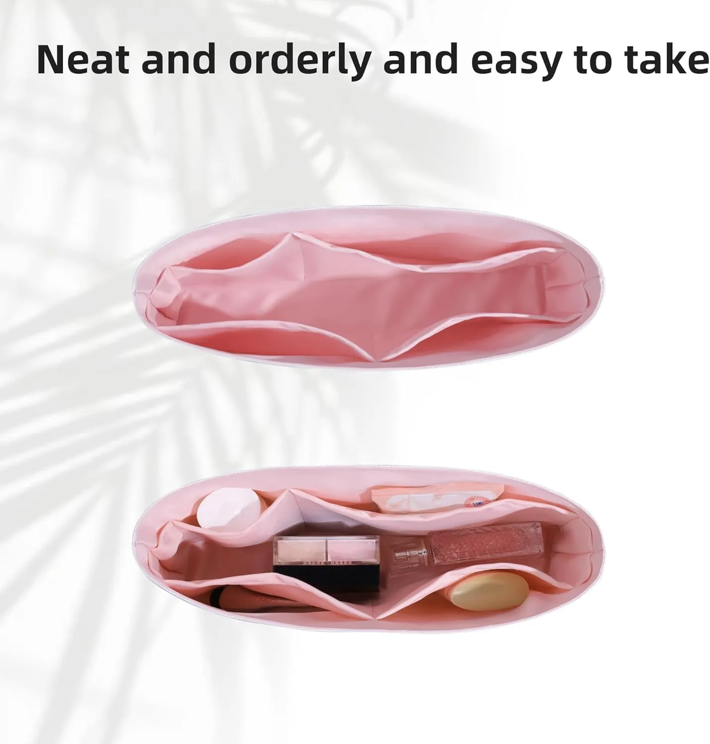 DGAZ Lightweight Purse Organizer Insert for Longchamp LE PLIAGE Backpack Bag,silk and DupontPaper handbag inner for Luxury Bags(Pink)