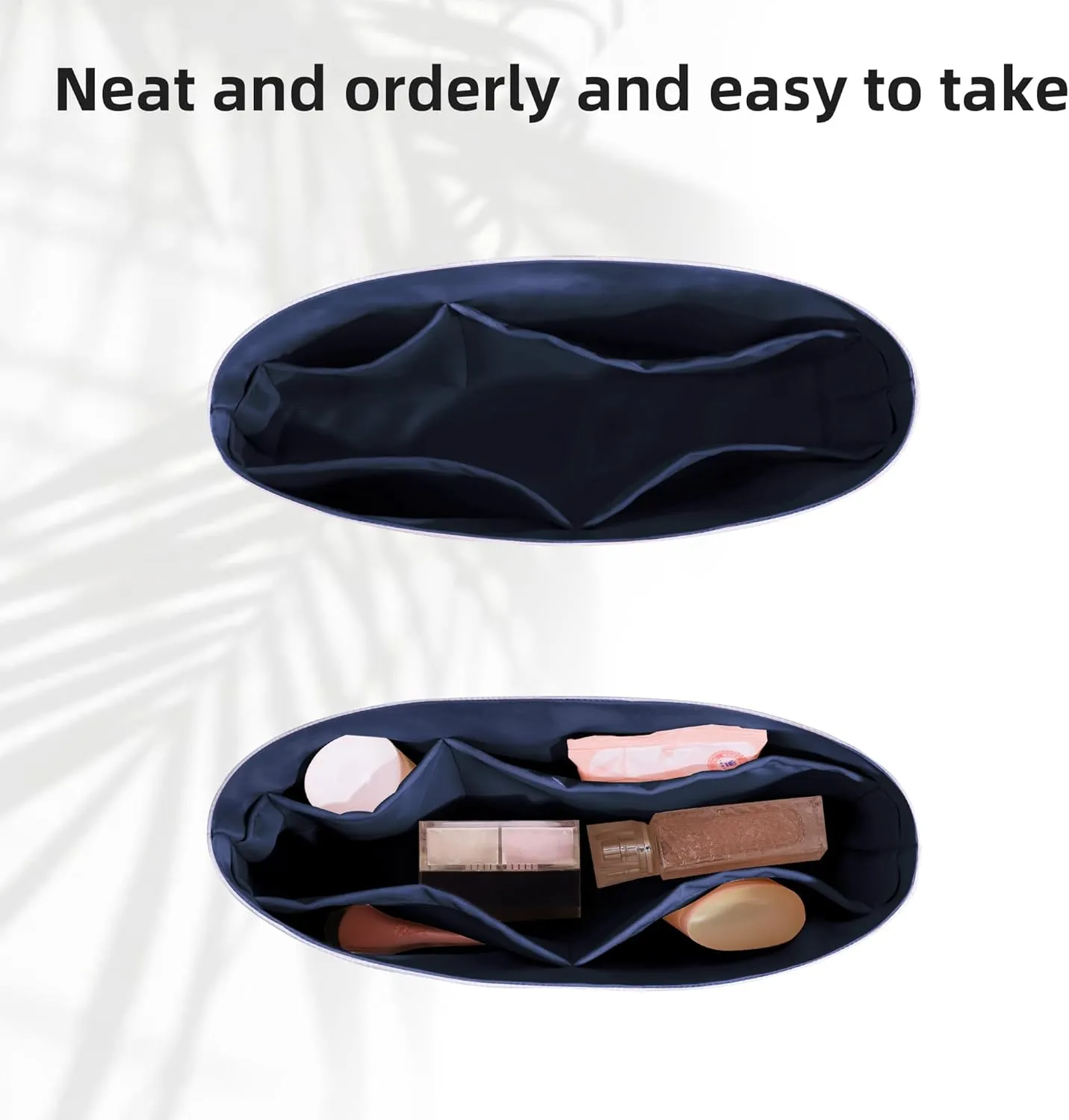 DGAZ Lightweight Purse Organizer Insert for Longchamp Le Pliage Original Series Bag,silk and DupontPaper handbag inner for Luxury Bags(Blue nuit,LE PLIAGE Mini)