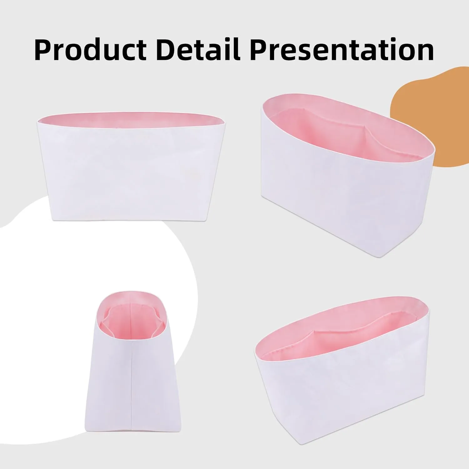 DGAZ Lightweight Purse Organizer Insert for Longchamp Le Pliage Original Series Bag,silk and DupontPaper handbag inner for Luxury Bags(Pink,LE PLIAGE Mini)