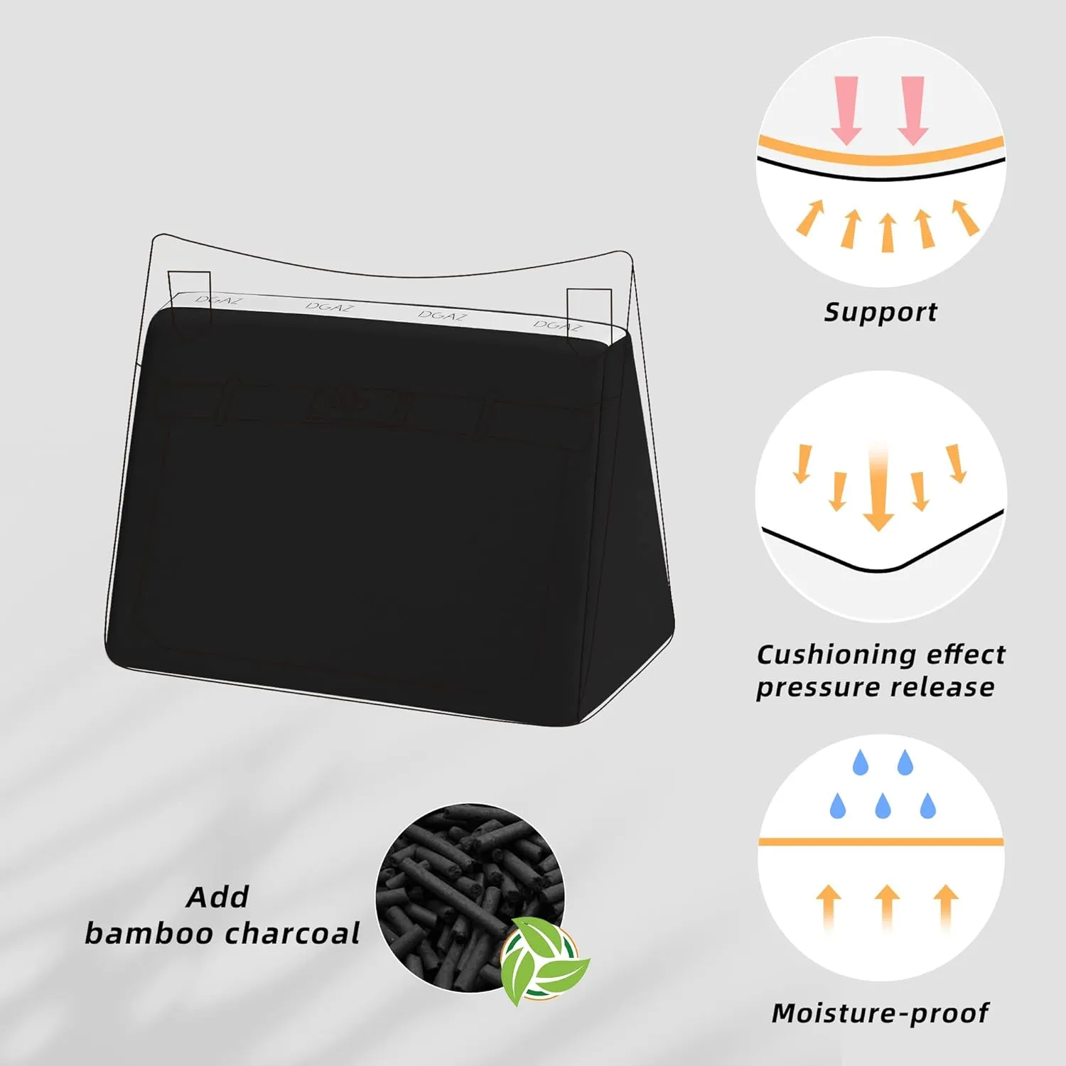 DGAZ Purse Pillow Insert for Hermes Jypsiere bags, Memory Foam, Silky Pillow Shaper for Luxury Handbags(Black,Jypsiere 31)