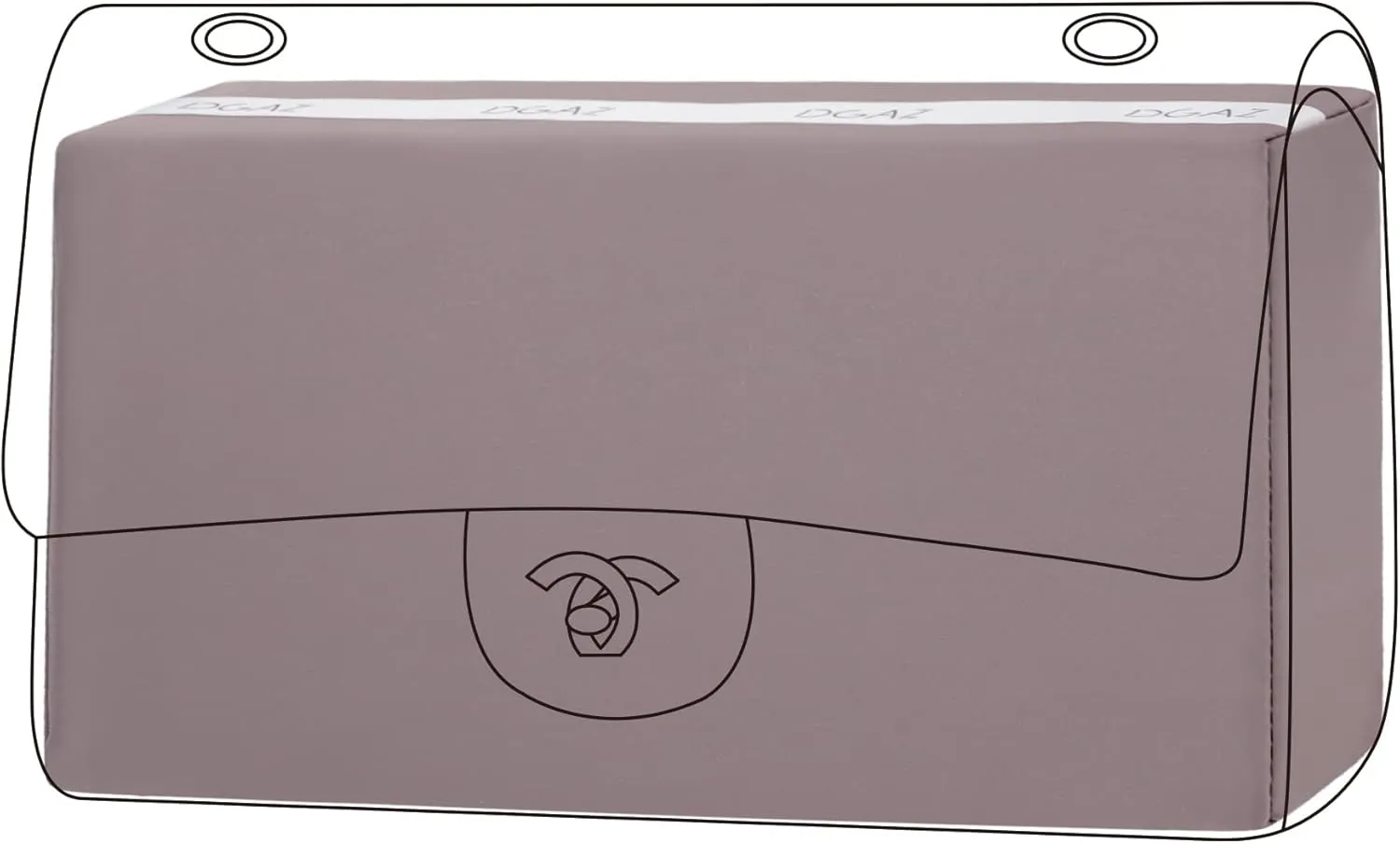 DGAZ Purse Pillow Shaper Insert for Chanel CF Bags, Silky Pillow Shaper for Luxury Handbags（Konjac purple, Mini 20）