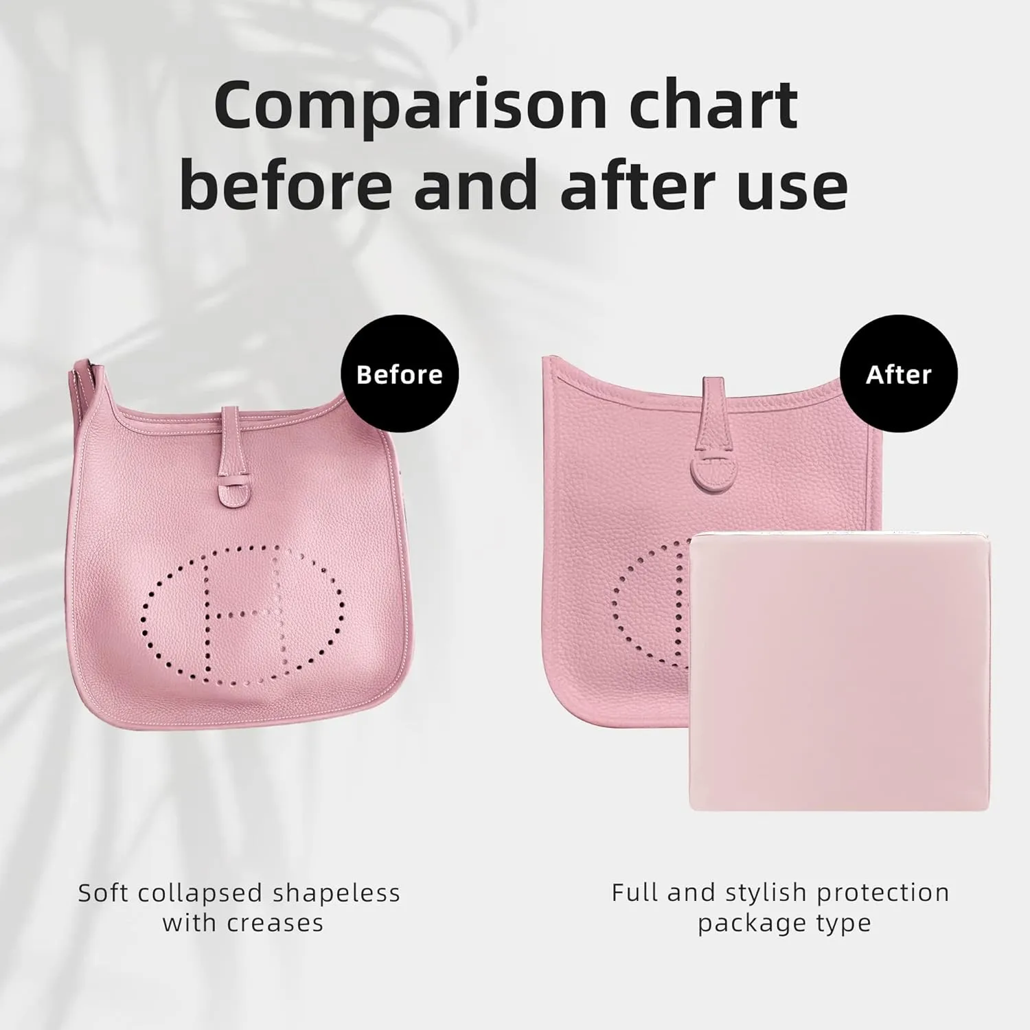 DGAZ Purse Pillow Shaper Insert for Evelyne TPM/PM/GM/TGM Bags, Silky Pillow Shaper for Luxury Handbags(Pink,PM 29)