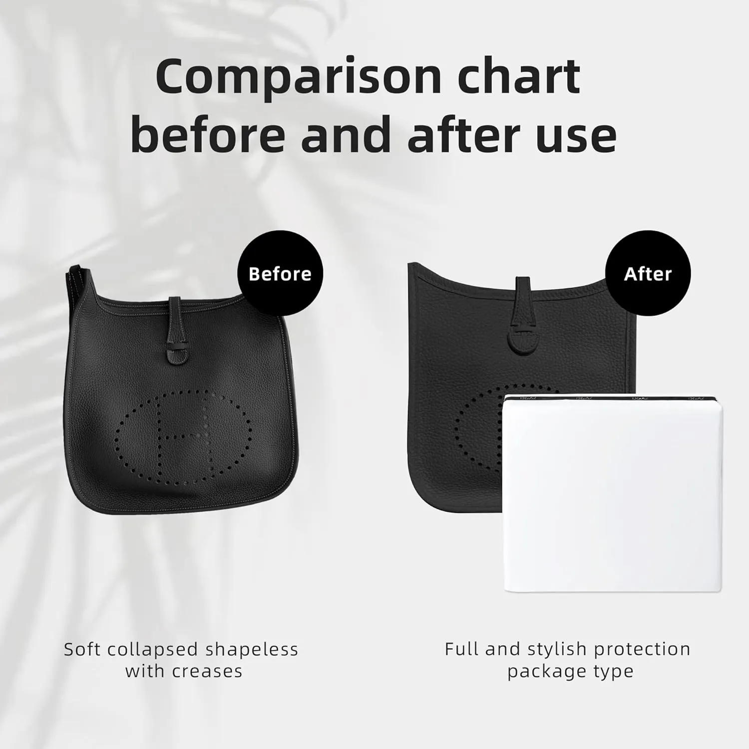 DGAZ Purse Pillow Shaper Insert for Evelyne TPM/PM/GM/TGM Bags, Silky Pillow Shaper for Luxury Handbags(White,PM 29)