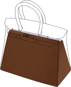 DGAZ Purse Pillow Shaper Insert,Luxury Handbag Tote Shapers, Memory Foam- Fits Birkin 20/25/30/35/40/45/50 Bag(Gold,BK25 Retourne)