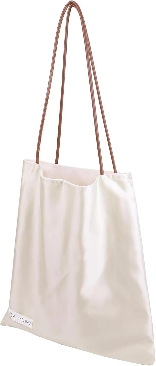 DGAZ Silk Designer Bags for Women, Luxury Tote Bag with Zipper, Large Shoulder Hobo Bags